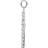 Platinum 1 1/4 CTW Natural Diamond Cross Pendant